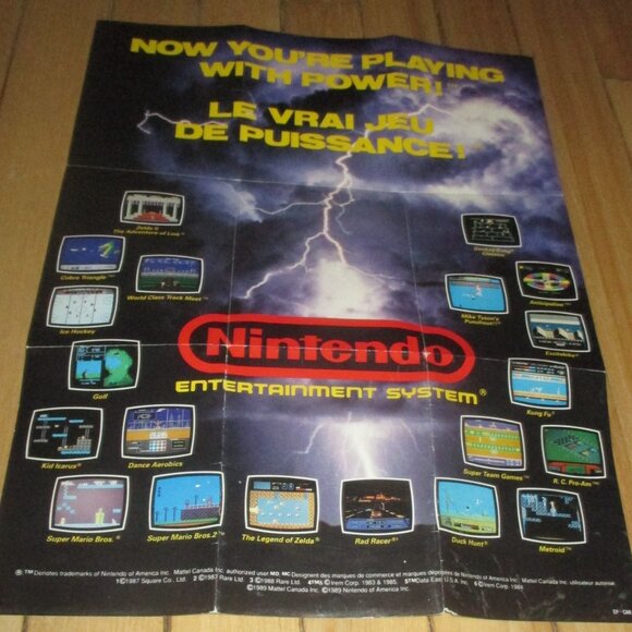 Now You're Playing with Power GP-CAN-1 - Poster/Insert (Nintendo NES game ad) - Picture 1 of 1